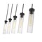 Z-Lite Beau Linear Chandelier, 5-Light, 4.75 In.W x 42 In.L x 12.75 In.H, Matte Black/Clear 740P-5L-MB - alternate 7